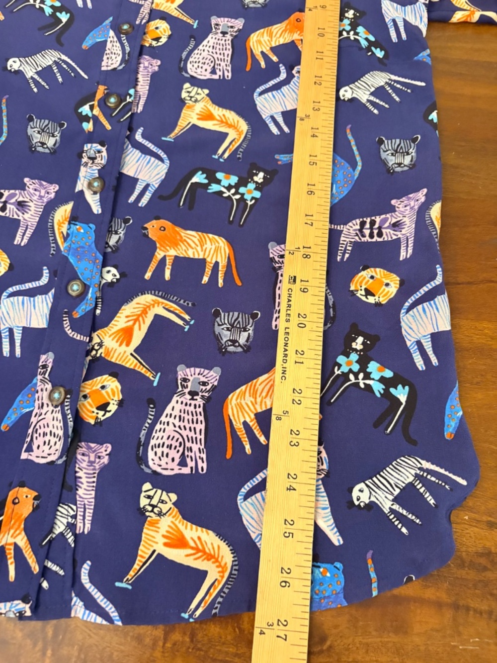 Anthropologie Silk Blouse Tiger Cat Print - Picture 13 of 14